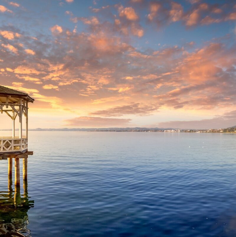 Bild vom Sonnenuntergang am Bodensee